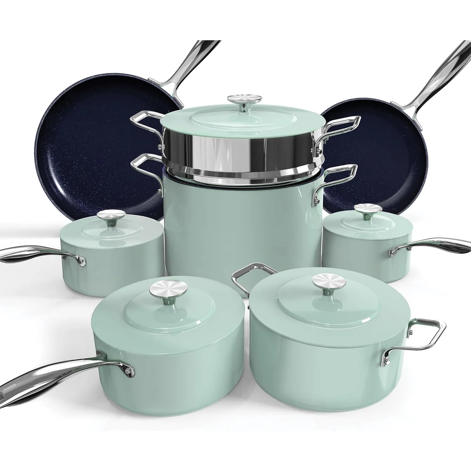 Duralon Blue Lux Non-Stick Cookware 13-Piece Set