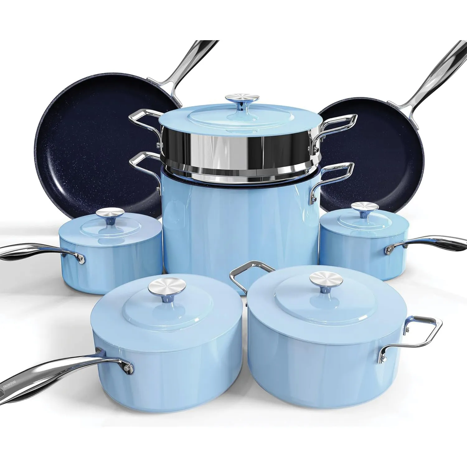 Duralon Blue Lux Non-Stick Cookware 13-Piece Set