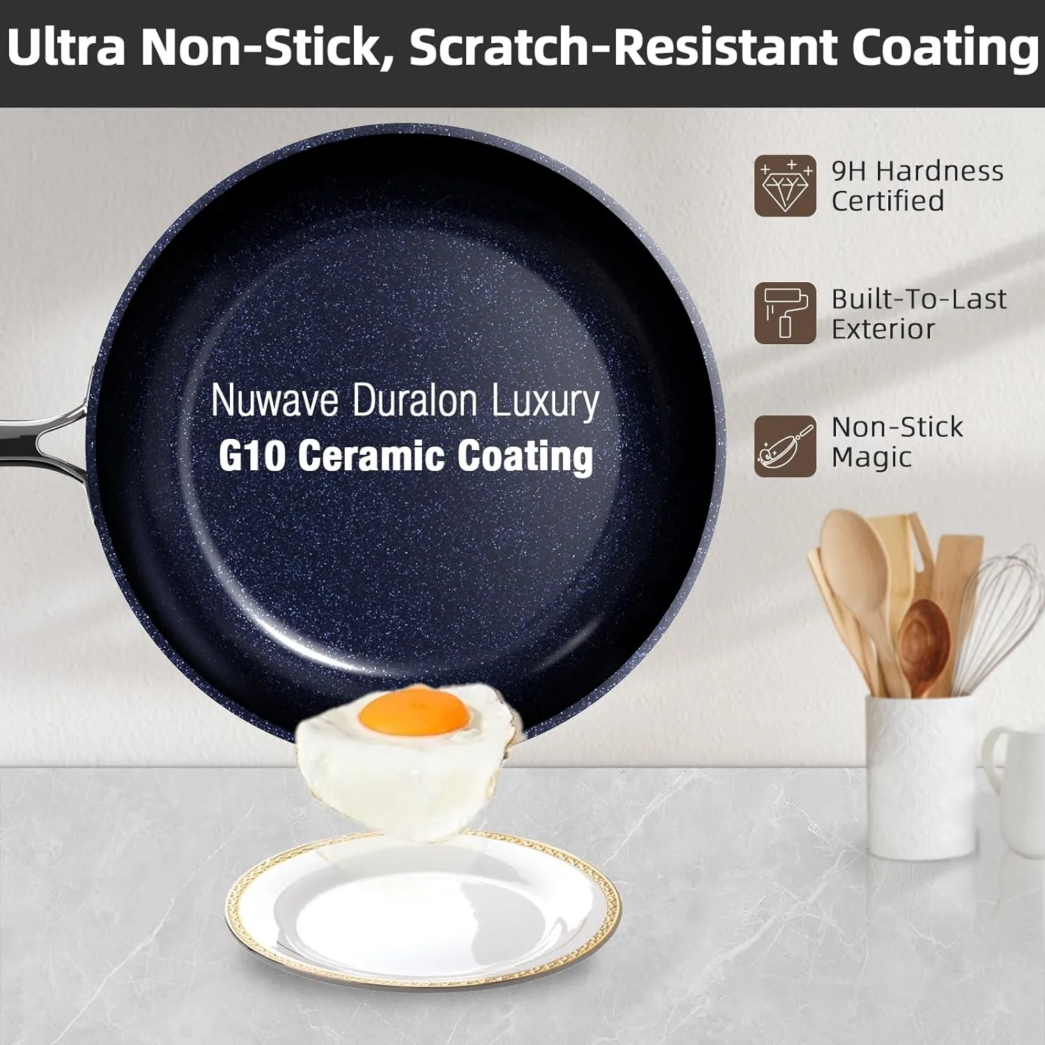 Duralon Blue Lux Non-Stick Cookware 13-Piece Set