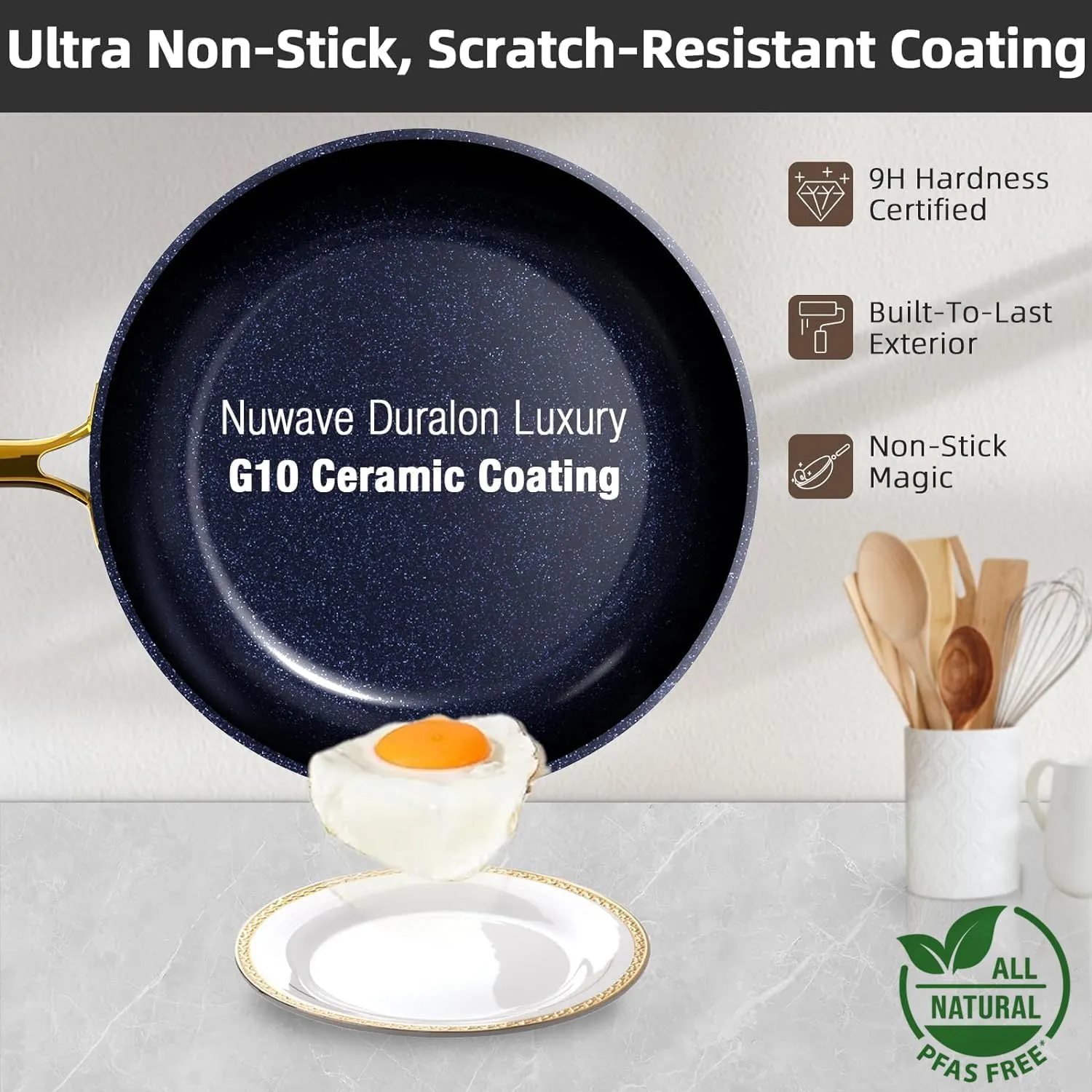 Duralon Blue Lux Non-Stick Cookware 13-Piece Set