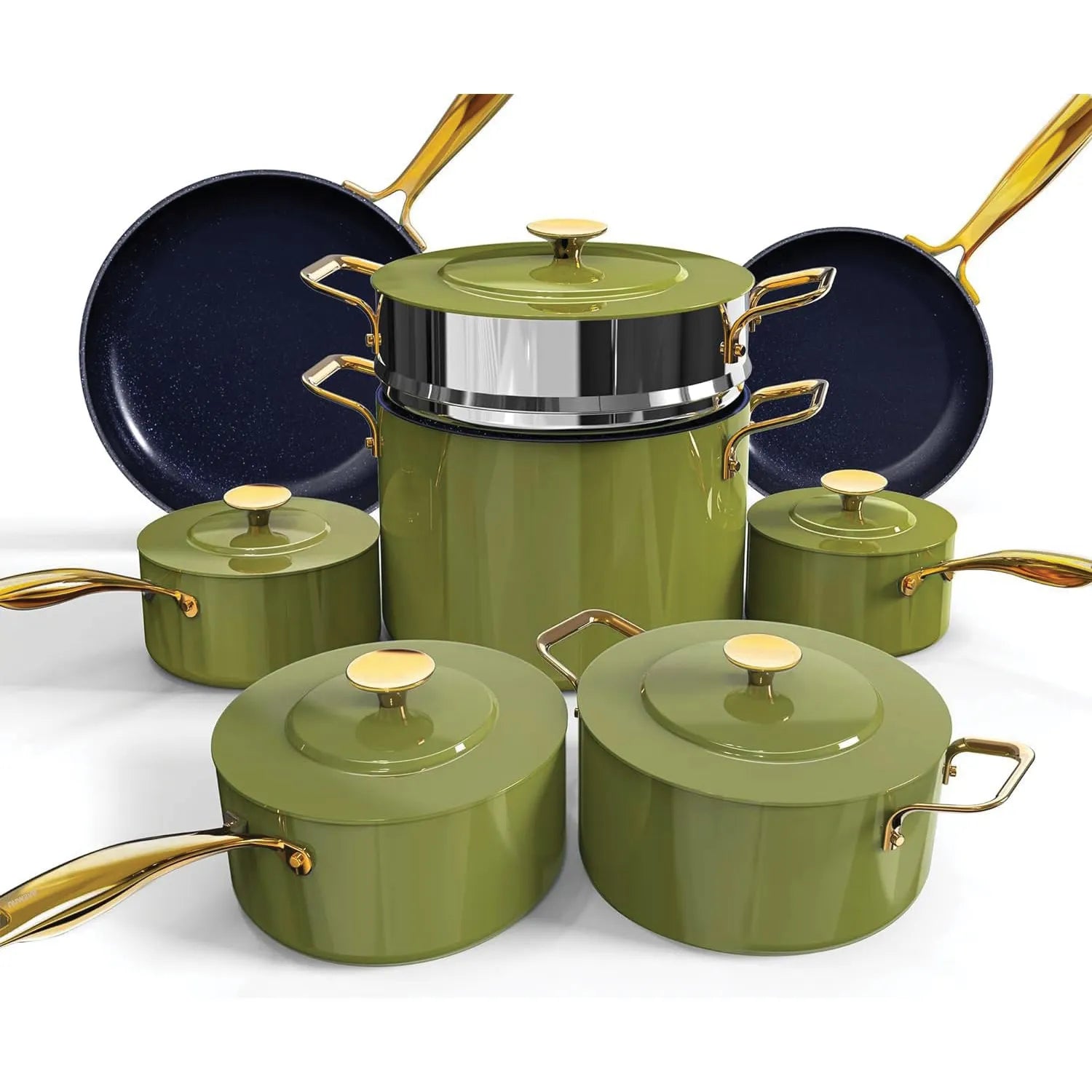 Duralon Blue Lux Non-Stick Cookware 13-Piece Set