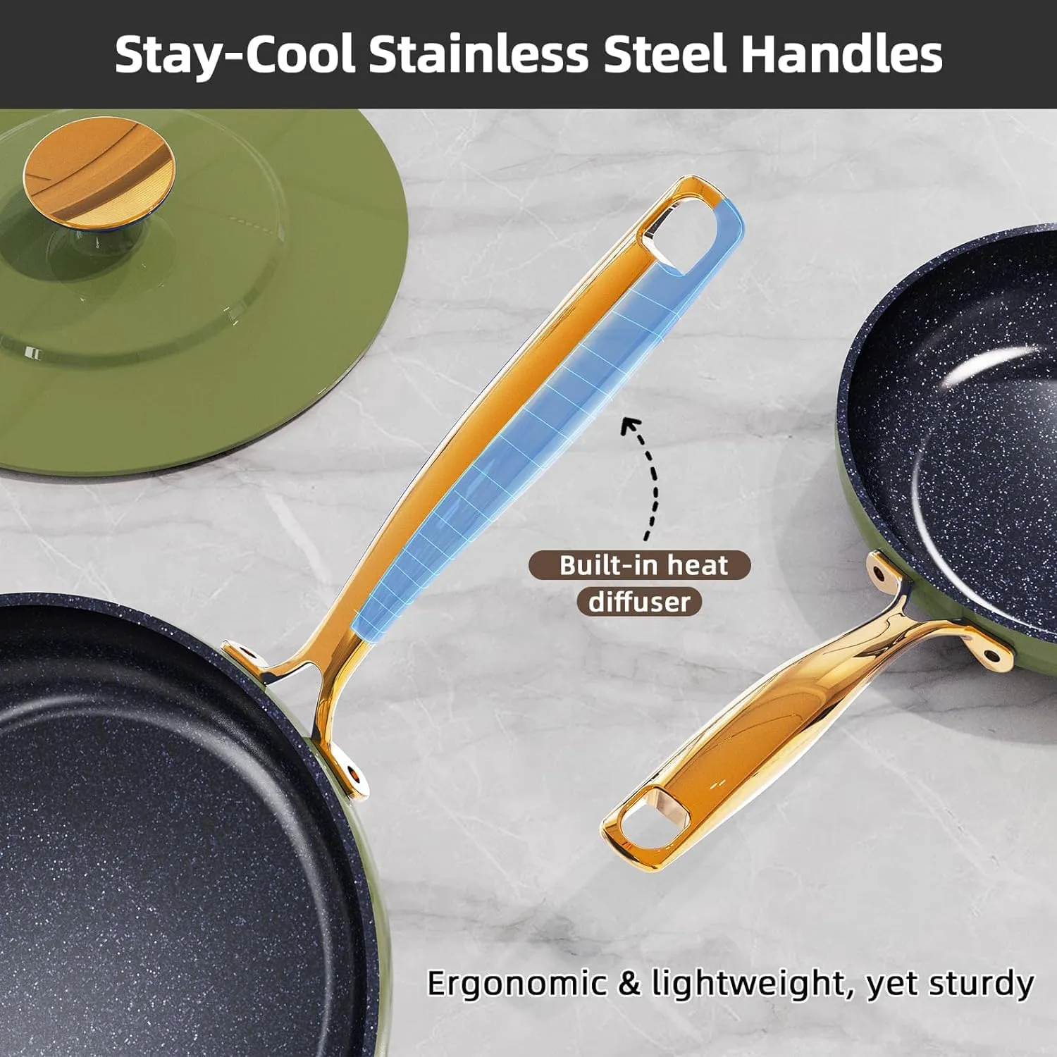 Duralon Blue Lux Non-Stick Cookware 13-Piece Set