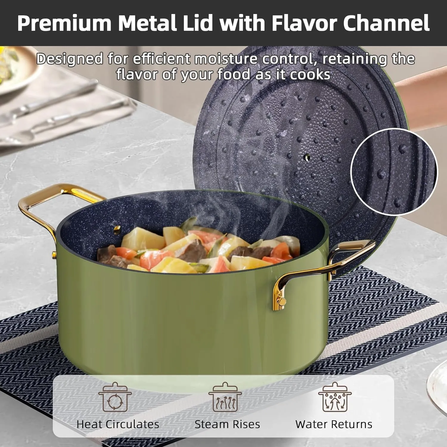 Duralon Blue Lux Non-Stick Cookware 13-Piece Set