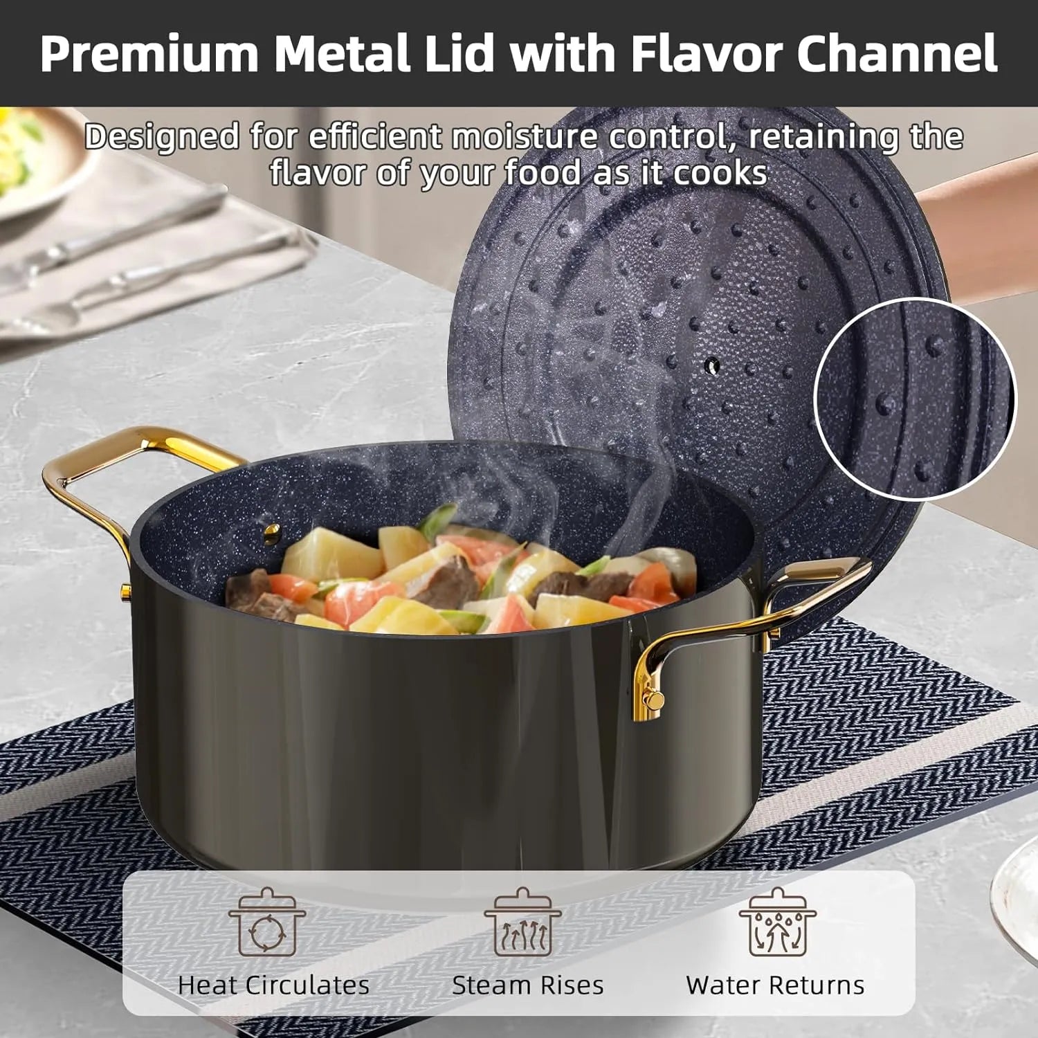 Duralon Blue Lux Non-Stick Cookware 13-Piece Set