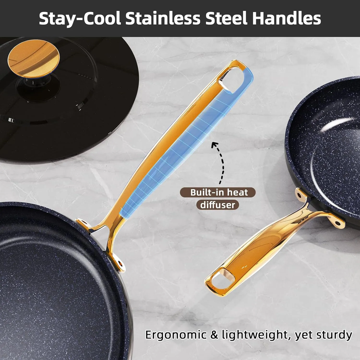Duralon Blue Lux Non-Stick Cookware 13-Piece Set
