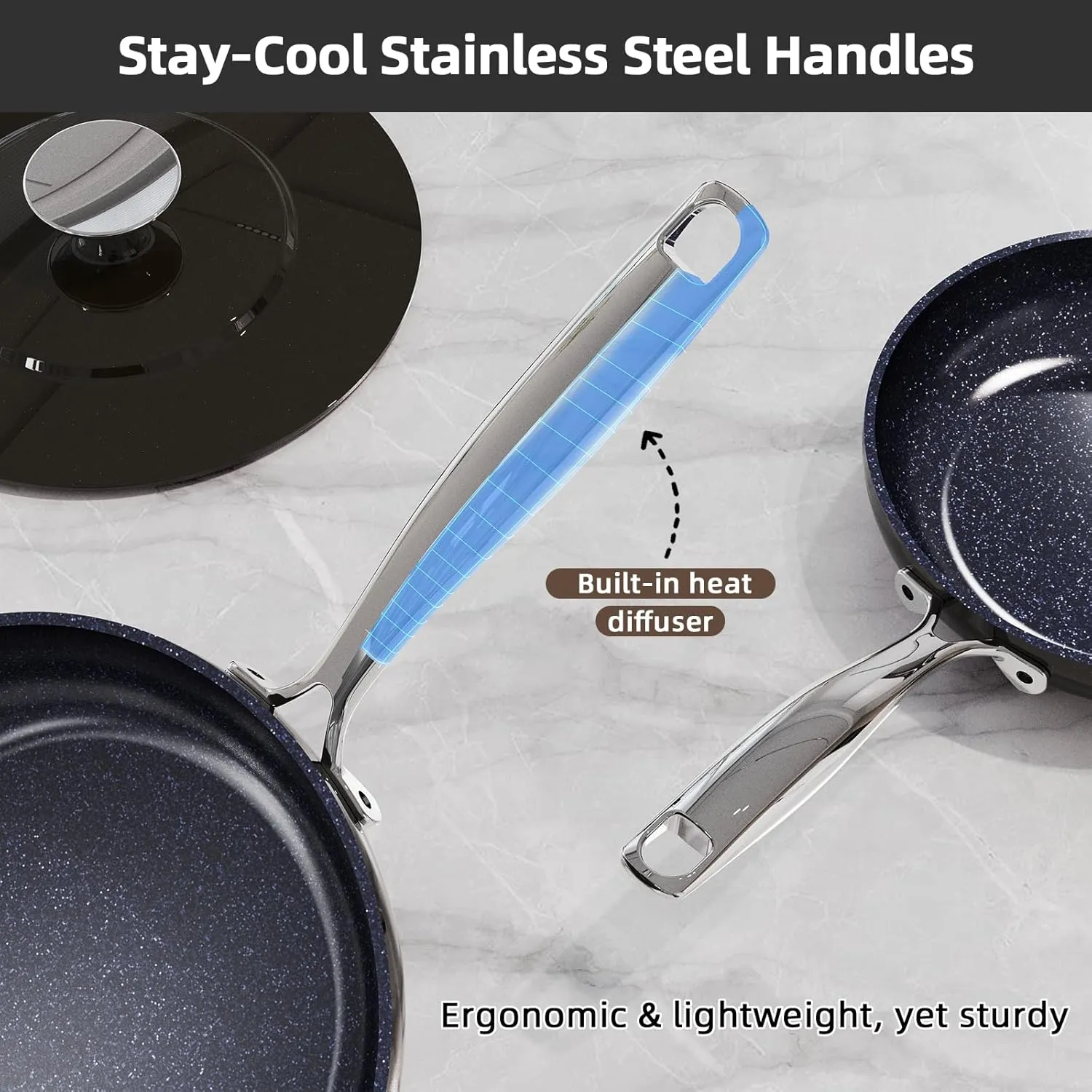 Duralon Blue Lux Non-Stick Cookware 13-Piece Set