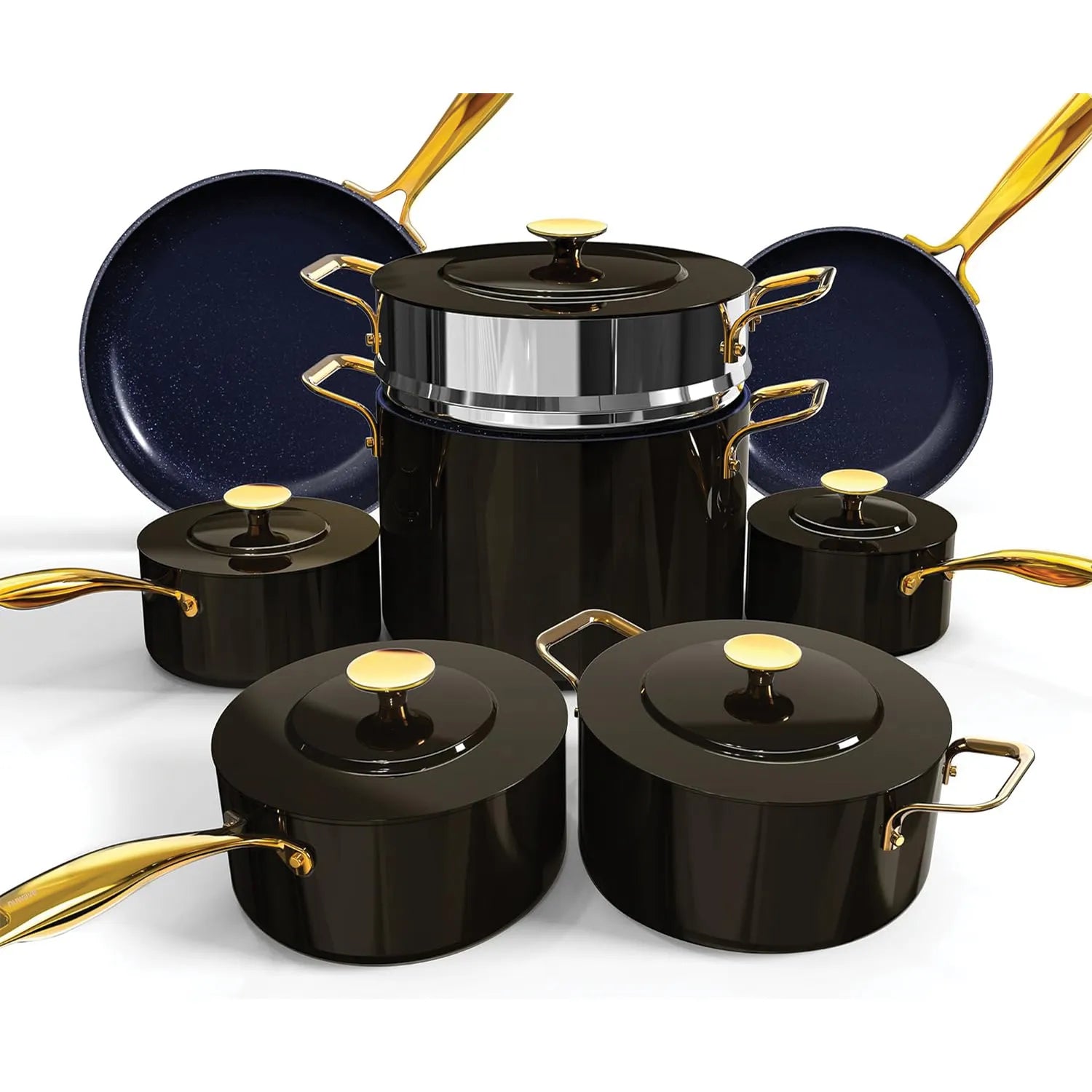 Duralon Blue Lux Non-Stick Cookware 13-Piece Set