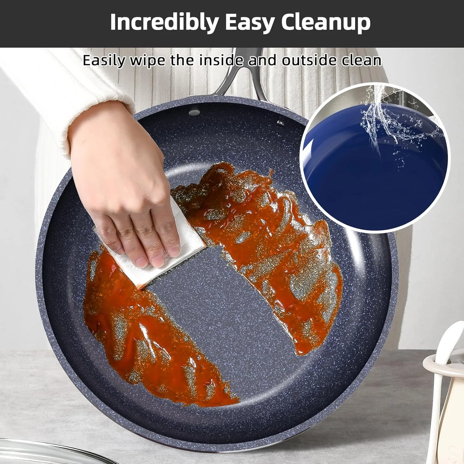 Duralon Blue Lux Non-Stick Cookware 13-Piece Set