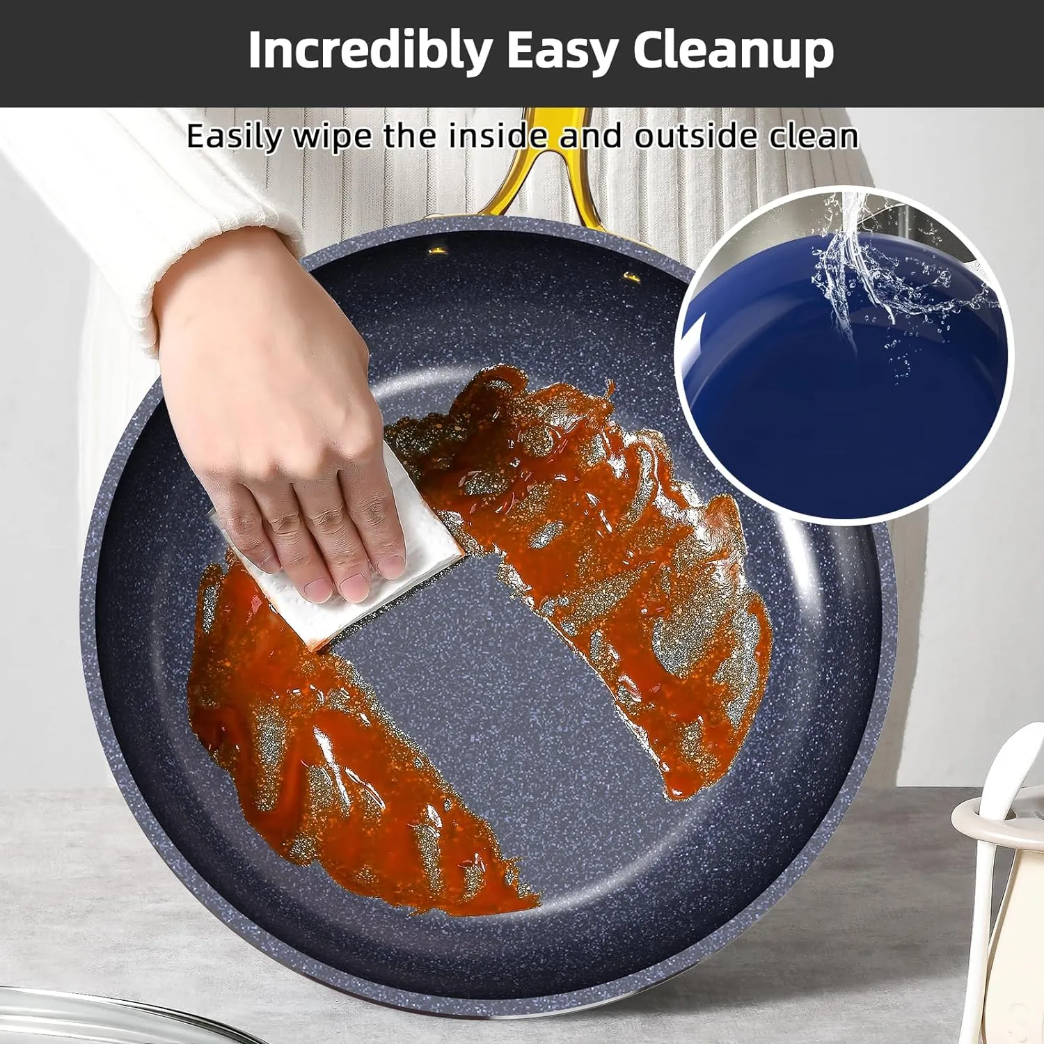 Duralon Blue Lux Non-Stick Cookware 13-Piece Set