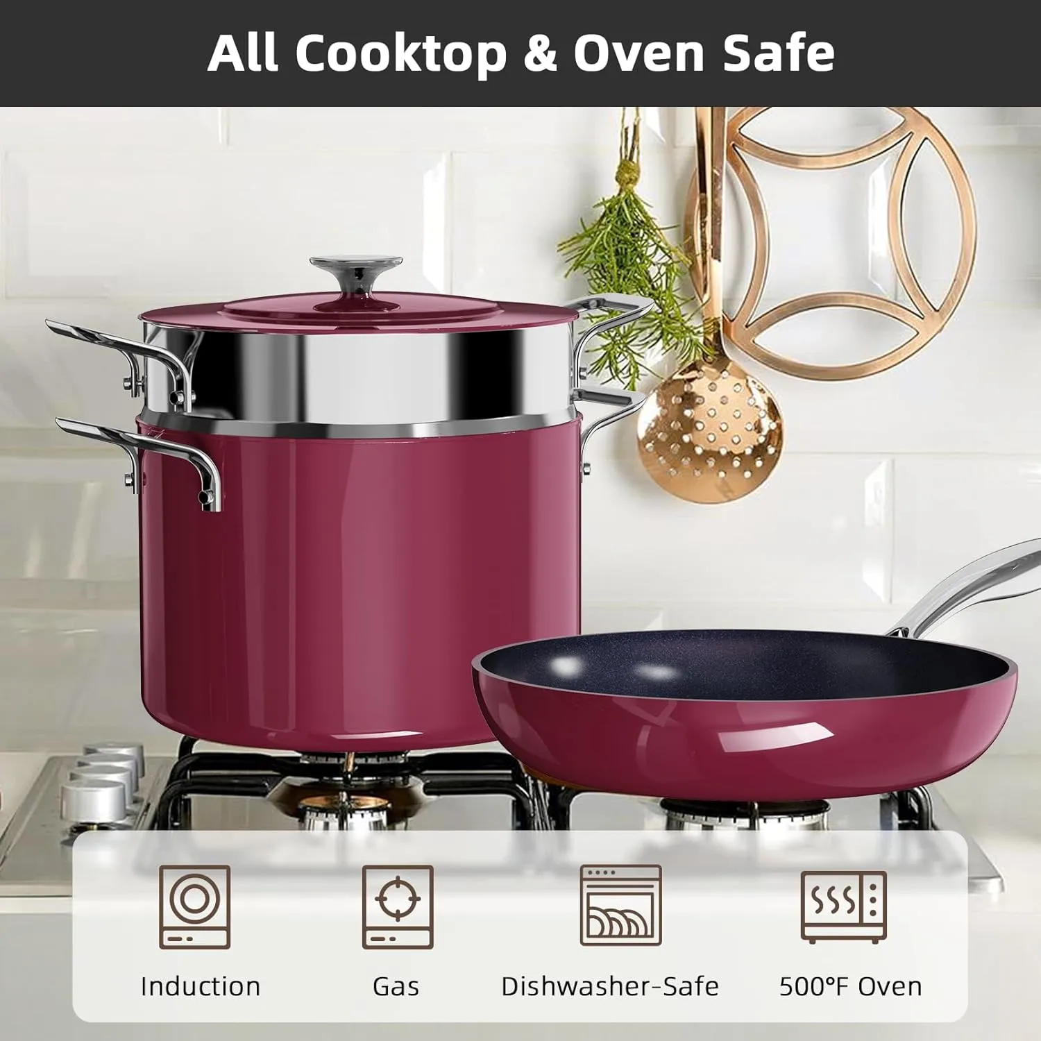 Duralon Blue Lux Non-Stick Cookware 13-Piece Set