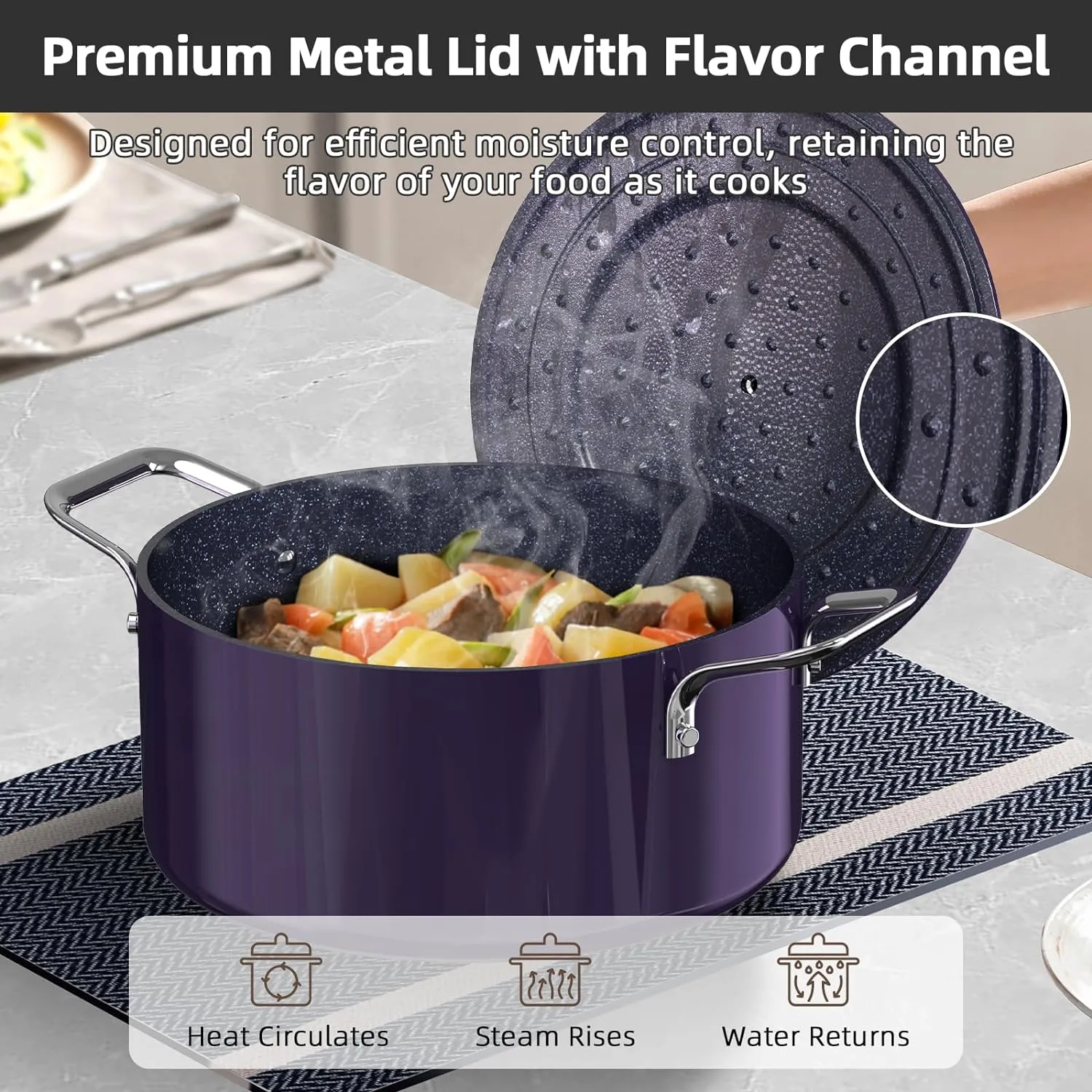 Duralon Blue Lux Non-Stick Cookware 13-Piece Set