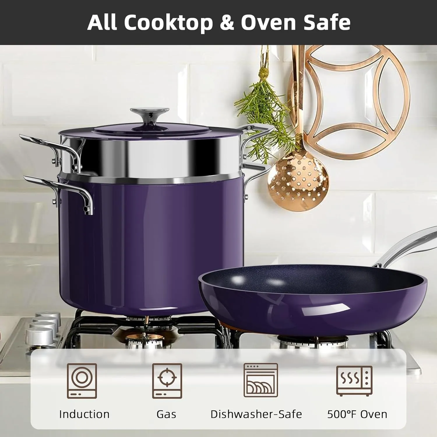 Duralon Blue Lux Non-Stick Cookware 13-Piece Set