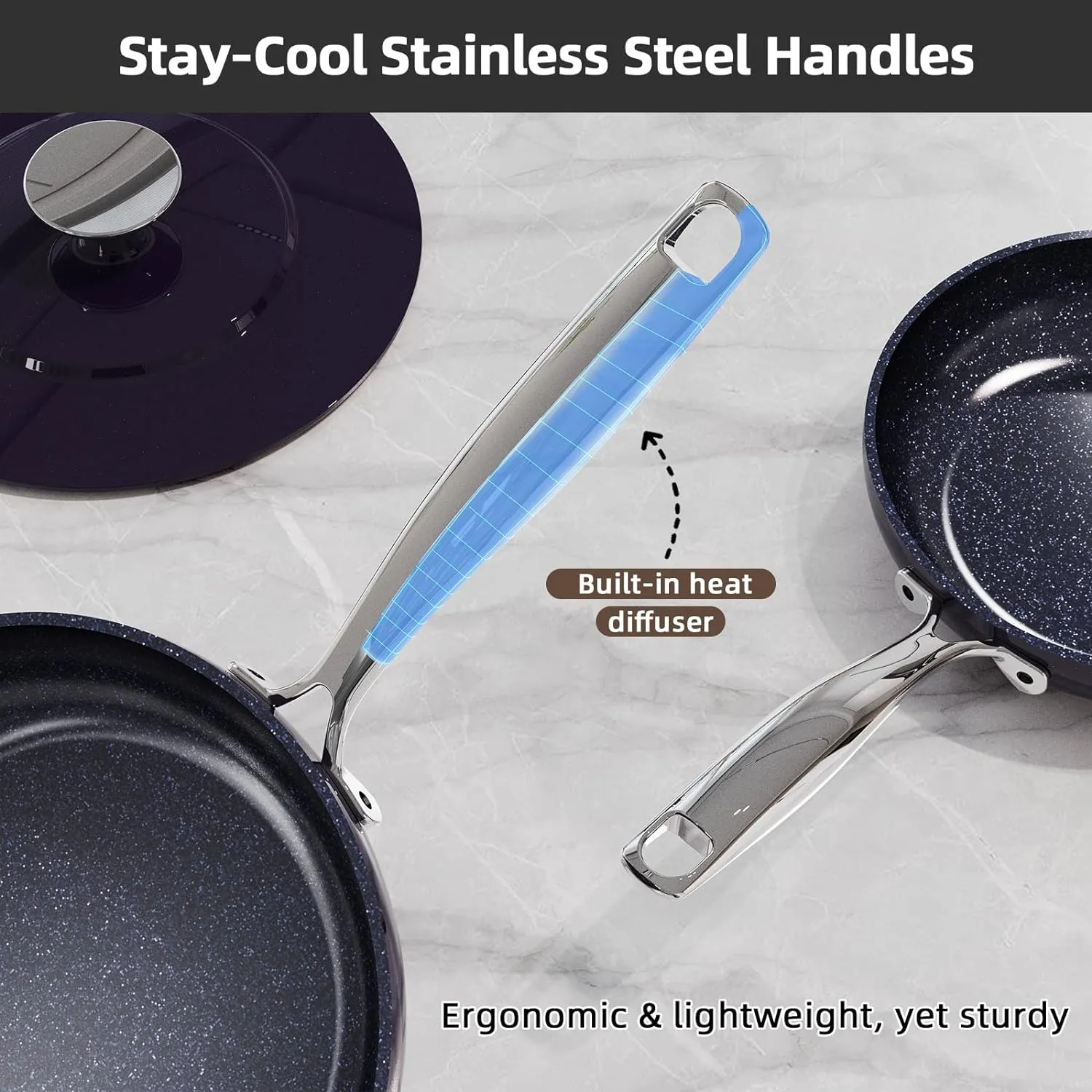 Duralon Blue Lux Non-Stick Cookware 13-Piece Set