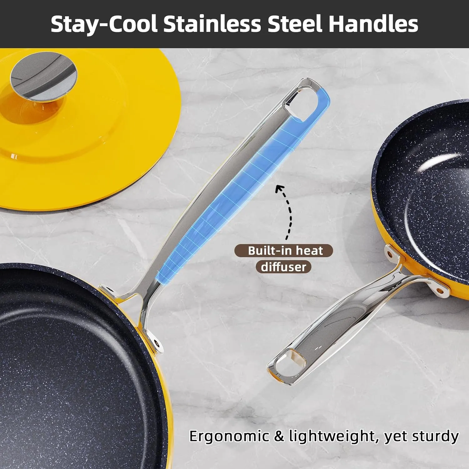 Duralon Blue Lux Non-Stick Cookware 13-Piece Set
