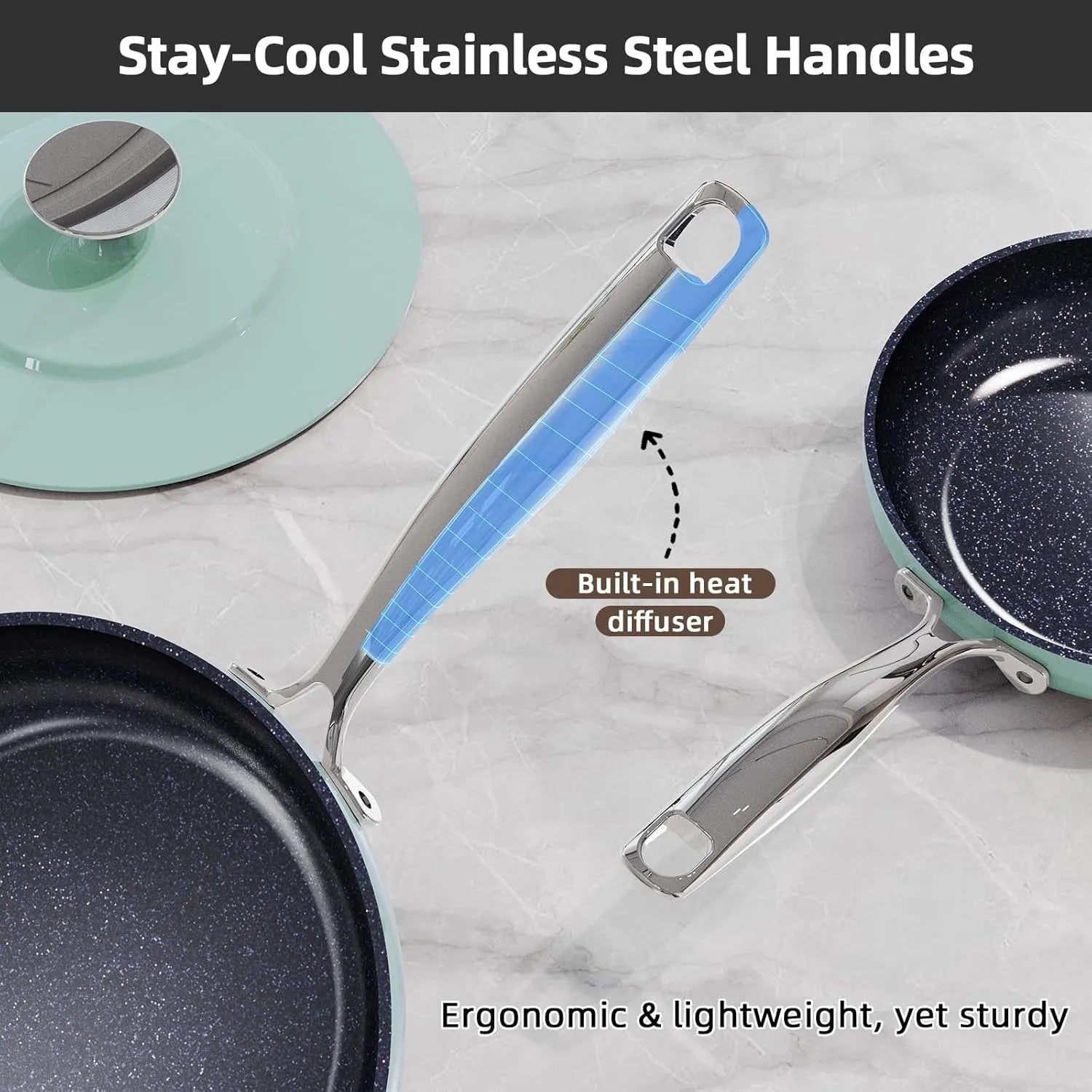 Duralon Blue Lux Non-Stick Cookware 13-Piece Set