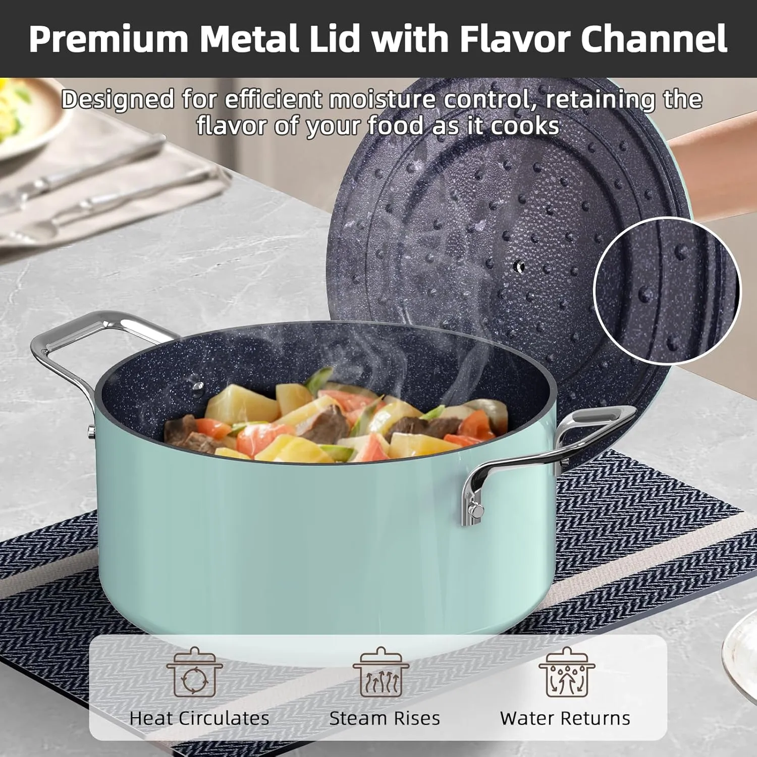 Duralon Blue Lux Non-Stick Cookware 13-Piece Set