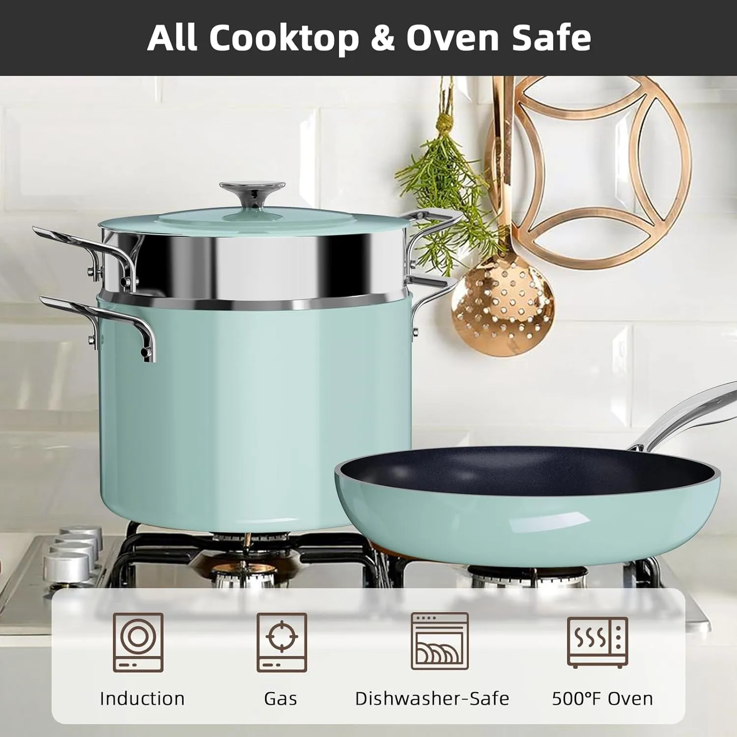 Duralon Blue Lux Non-Stick Cookware 13-Piece Set