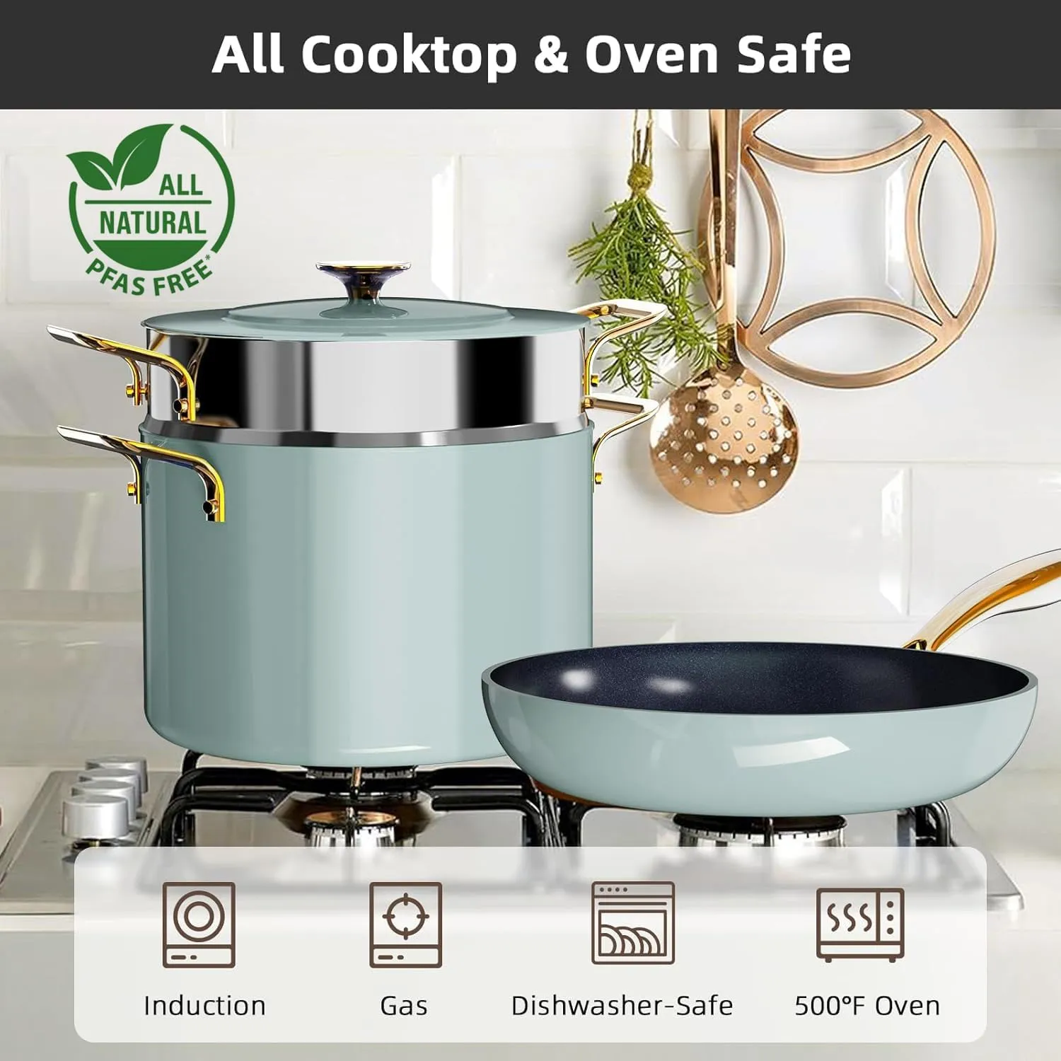 Duralon Blue Lux Non-Stick Cookware 13-Piece Set