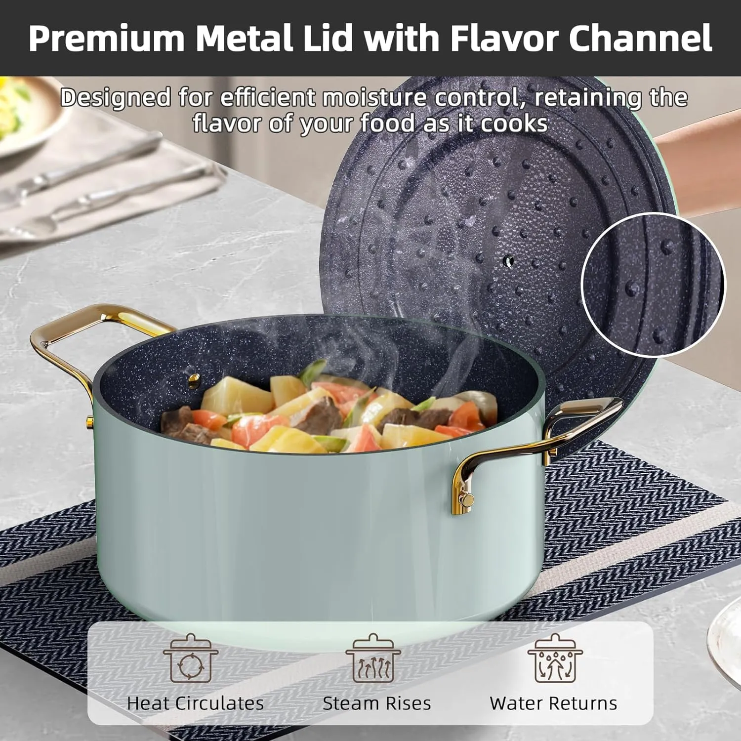 Duralon Blue Lux Non-Stick Cookware 13-Piece Set