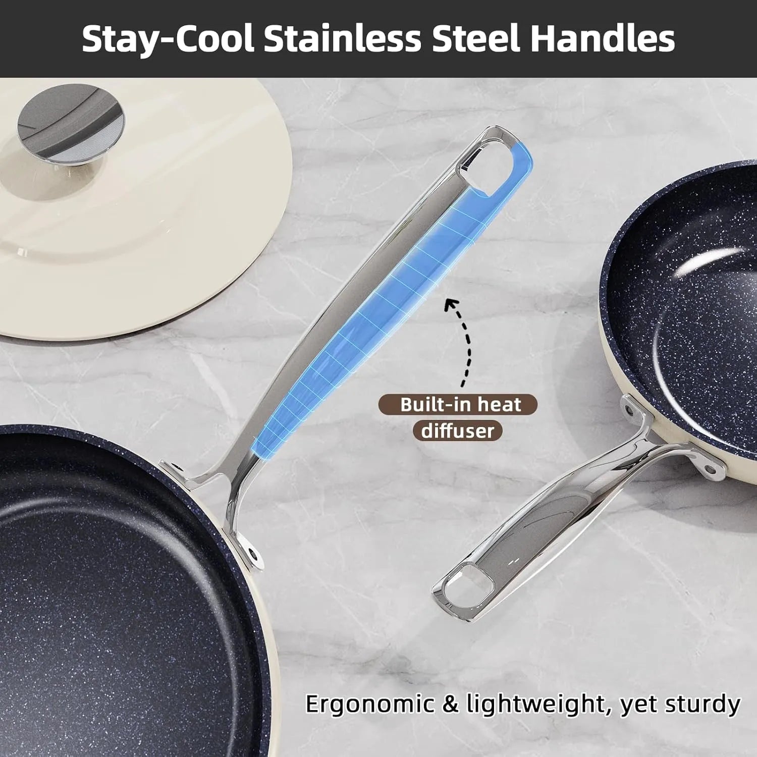 Duralon Blue Lux Non-Stick Cookware 13-Piece Set