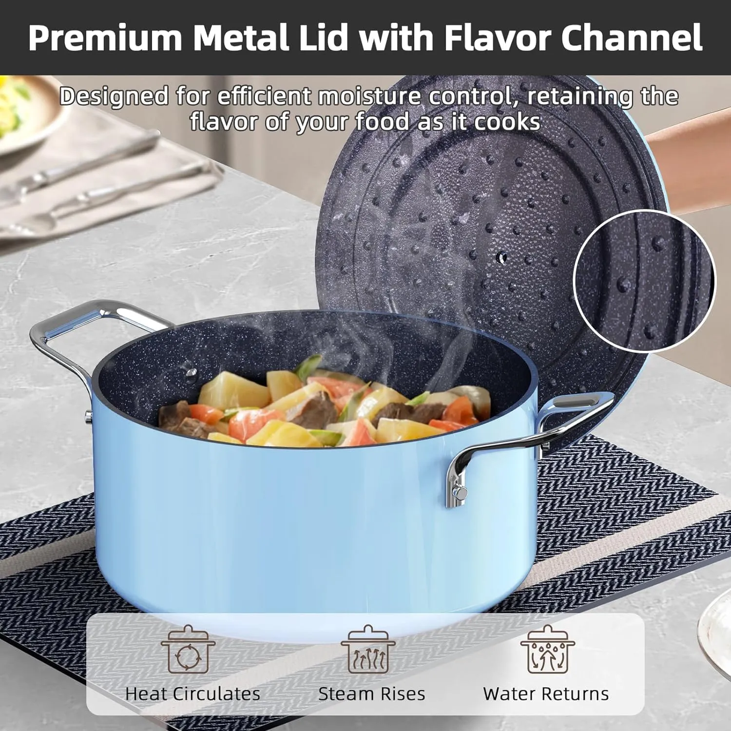 Duralon Blue Lux Non-Stick Cookware 13-Piece Set