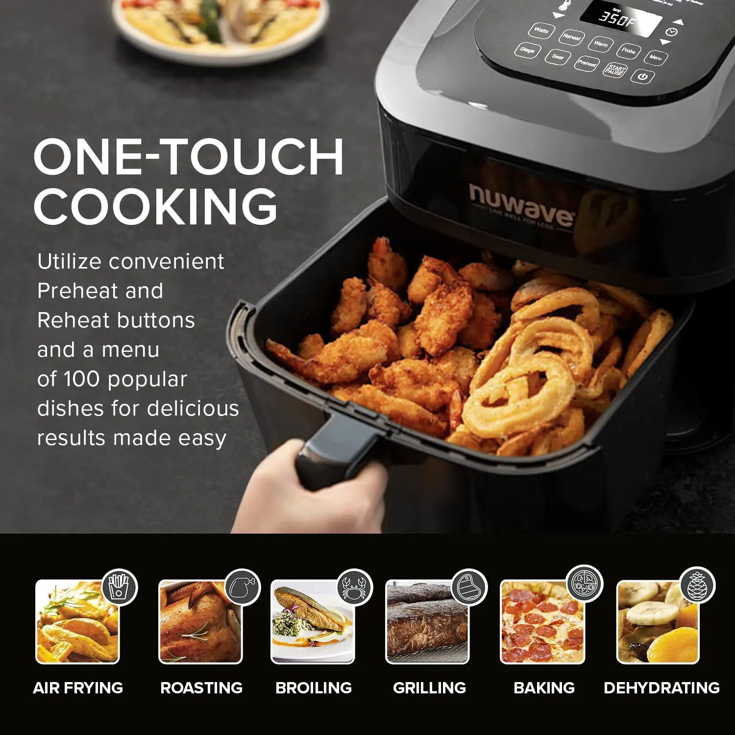 Nuwave Brio 8 QT Digital Air Fryer with Temperature Probe