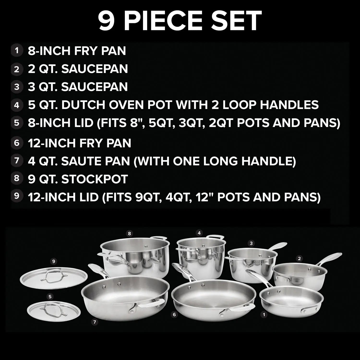 Nuwave Pro-Smart Cookware 9-Piece Set 10 Nuwave Pro-Smart Cookware 9-Piece Set