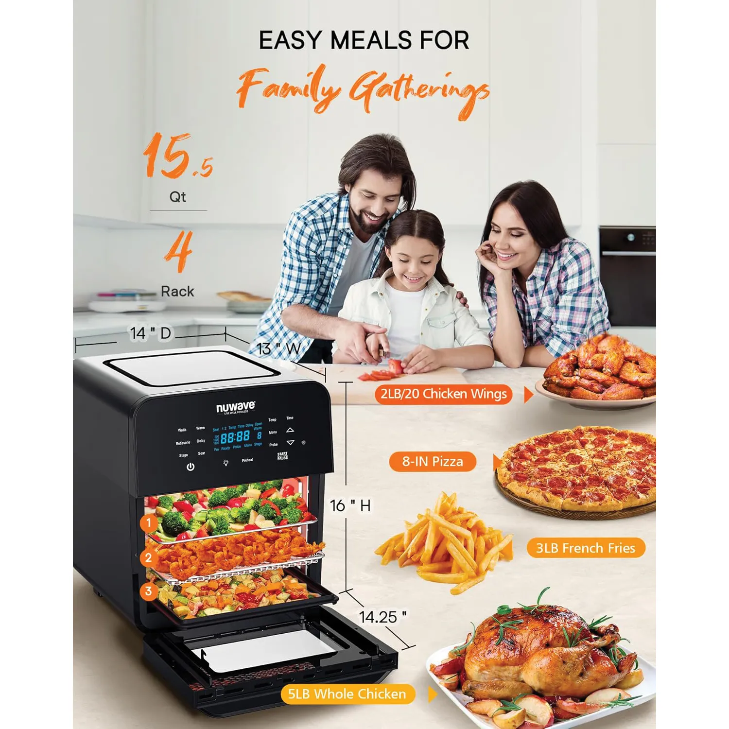 Nuwave Brio 15.5 QT Digital Air Fryer